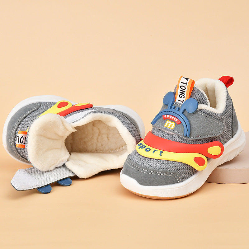Kids' spring/autumn shoes: breathable soft-soled infant shoes for baby girls (0-1-3 years old), baby shoes, functional shoes for baby boys, and first walker shoes