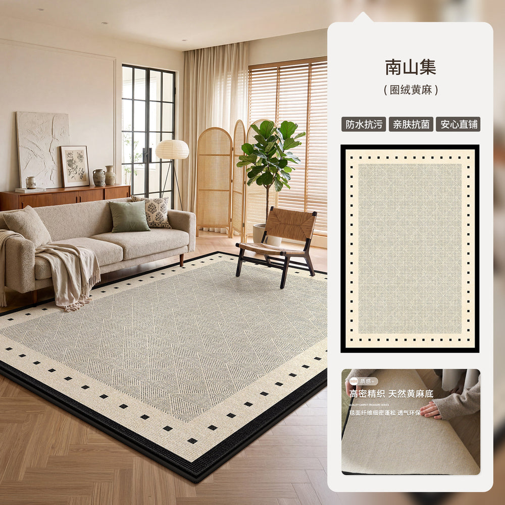 Carpet living room medieval style new arrival modern casualclassy sense jute thickenedwaterproof bedroom floor mat large area