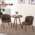 Nordic faux solid wood dining table and chair set - modern minimalist, small apartment friendly, creative casual round table with milk tea shop chairs