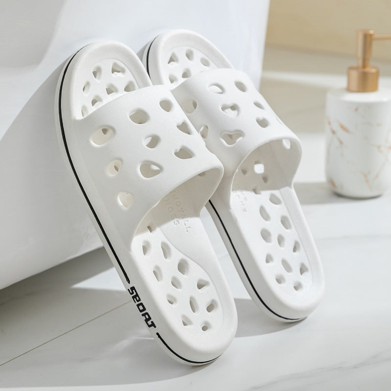 Bathroom bath slippers women's summer indoor non-slip water leakage slippers non-slip cut out bathroom couple shower slippers men