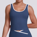 new arrival color matching double-sided brushed tight breathable long sports vest running fitness yoga wear tops for women