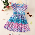 New arrival small and medium children flying sleeve dresskidsdressgirl princess dress
