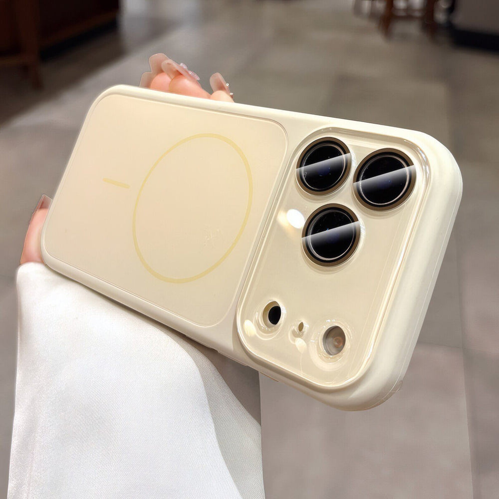 Crystal lens wide view silicone case - cross-border compatible apple 17 pro max phone case - apple 16 instantly transforms to 17 case