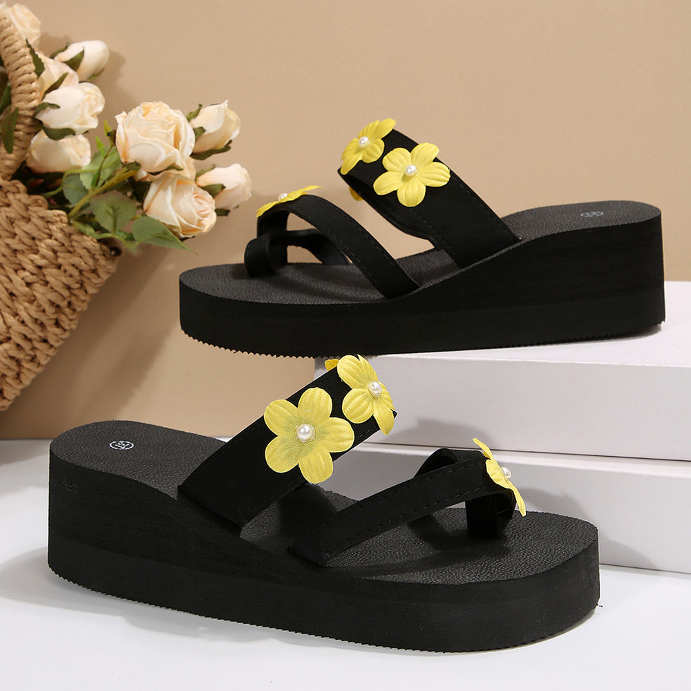 Camellia fashion new thick sole plus size flip flops 2025 summer new korean niche style sandals and slippers for women