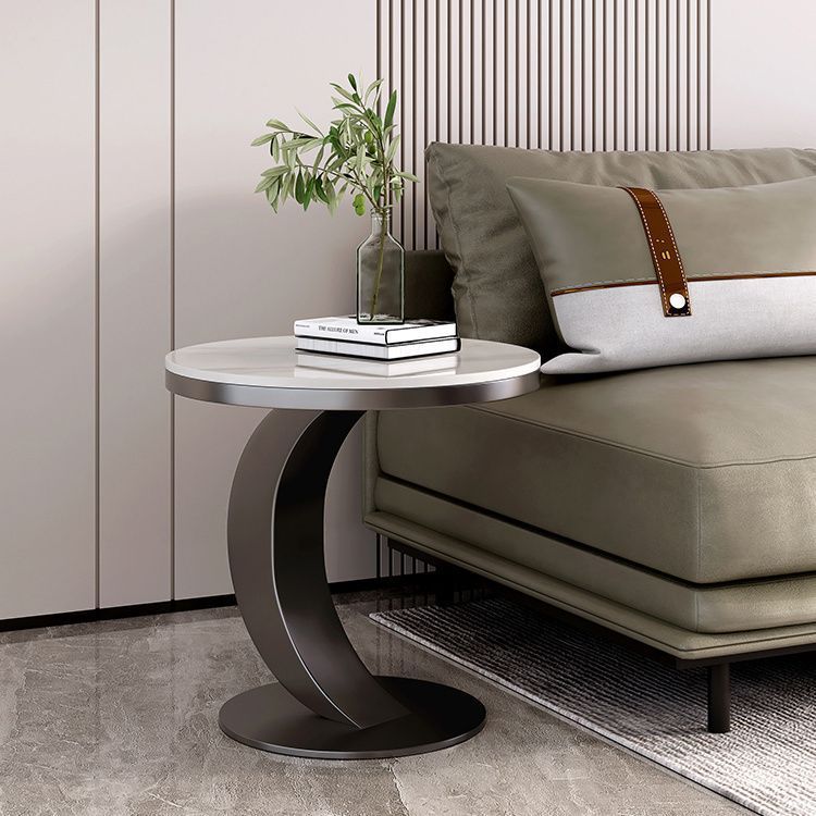 Rock slab coffee table cream style living room for home oval modern small apartment black and white classy design coffee table combination