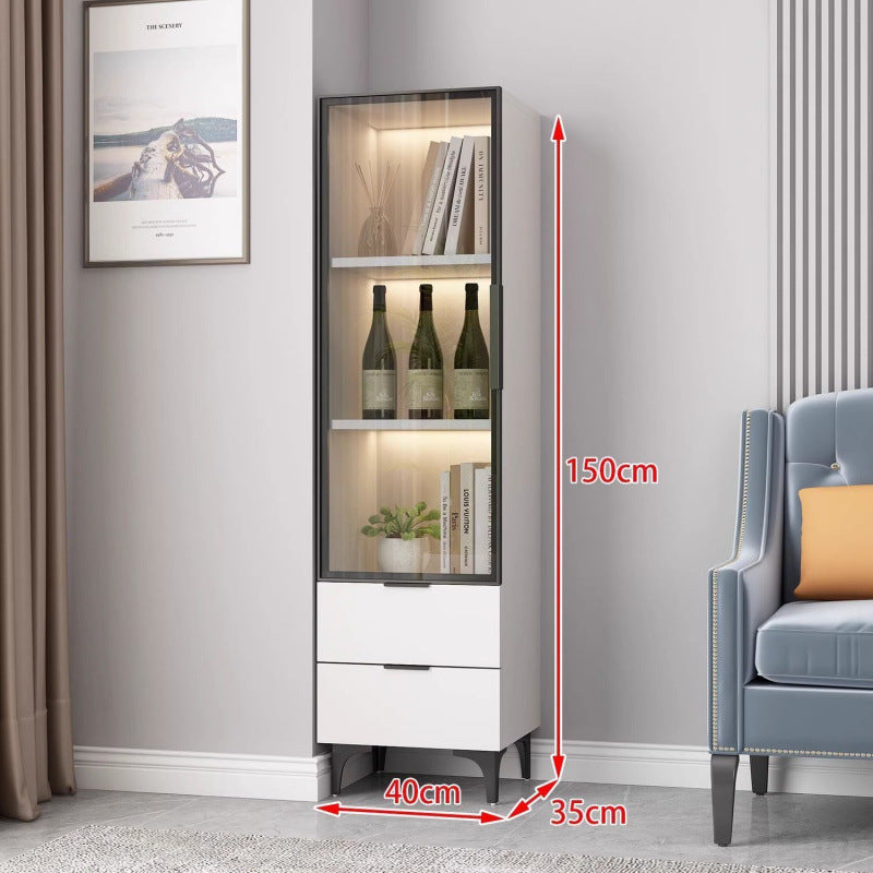 Solid wood corner locker Multifunctional storage corner cabinet Household living room corner cabinet Side cabinet Bookcase shelf