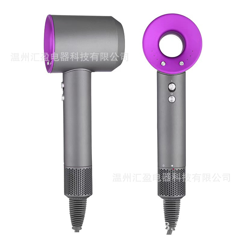 High-speed hair dryer for home use - negative ion, quick-drying, powerful airflow, bladeless design, gentle on hair, quiet operation, multiple plug options, bladeless
