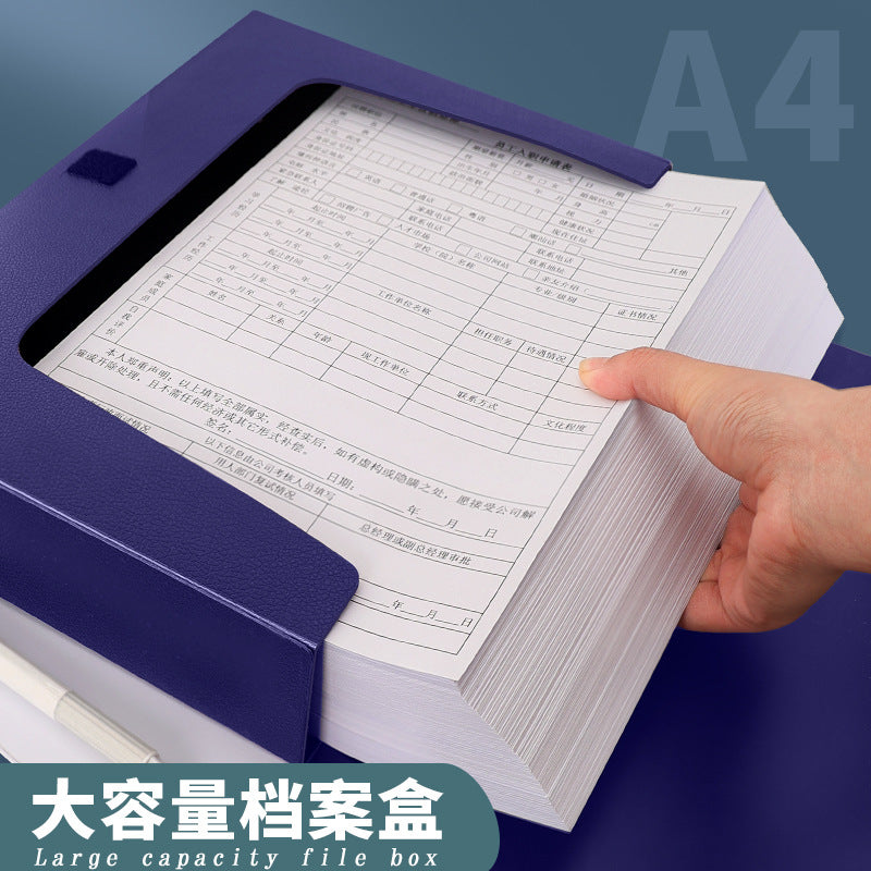 A4 file box Thickened leather pattern file box Party building information box Personnel cadre contract document certificate storage box