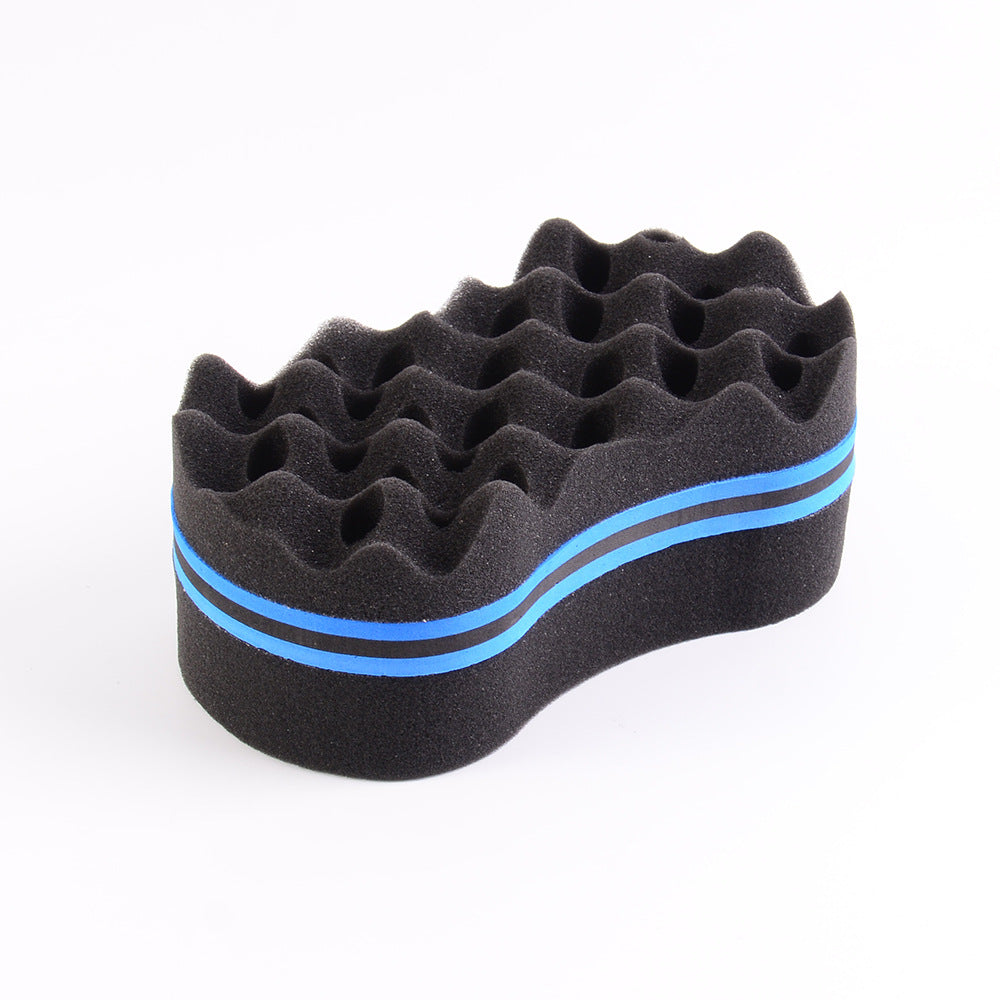Cross-border double-sided wavy sponge brush, oval brush, tinfoil perm, curly hair, single-sided small hole, dreadlocks, hair ironing tool