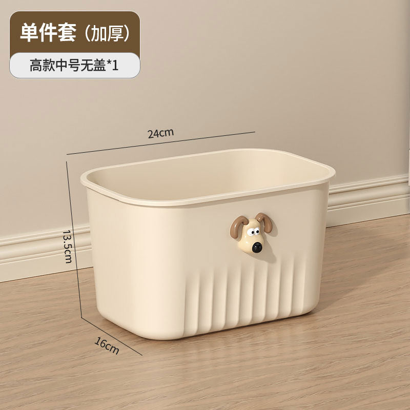 Miscellaneous storage box dormitory desktop storage box toy cream style cosmetics storage box snack plastic storage box