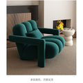 Nordic cream style single sofa living room bedroom balcony lazy chair sofa chair casual table and chair furniture frosted velvet