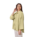 European and american cross-border  summer new arrival: loose-fit, lightweight long-sleeve casual shirt with open front, collared top, versatile blouse