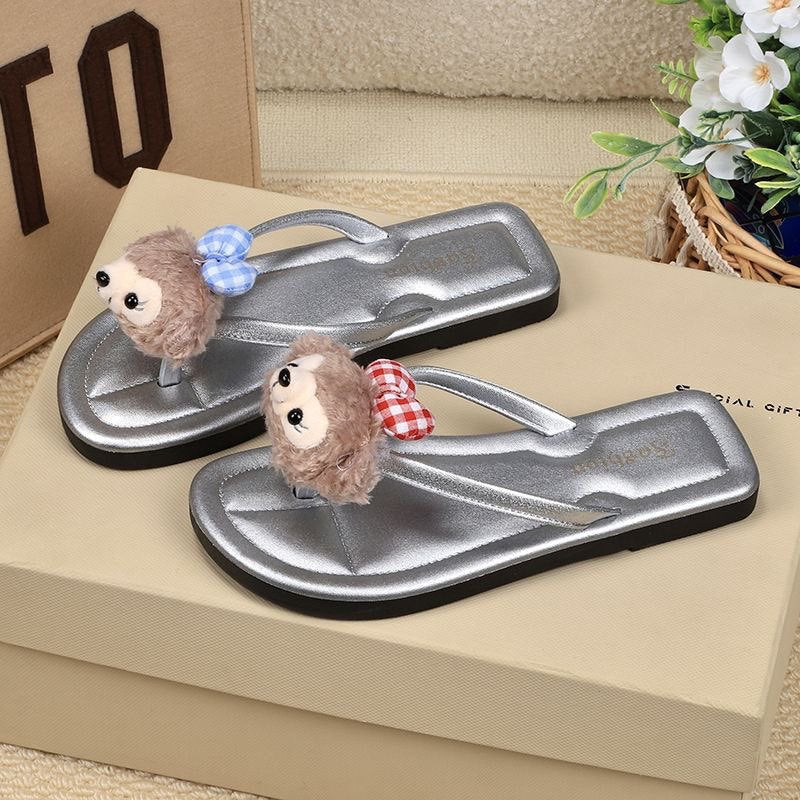 Shirley rose flip-flops women's versatile casual soft sole beach sandals summer student dormitory flat shoes for girls
