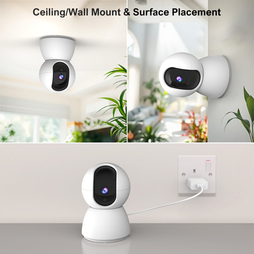 Factory direct sales home wifi camera 360 panoramic monitoring 5G dual-band,   explosion HD monitor