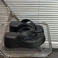 2026 new eva fashion platform flip-flops - casual beach sandals for vacation