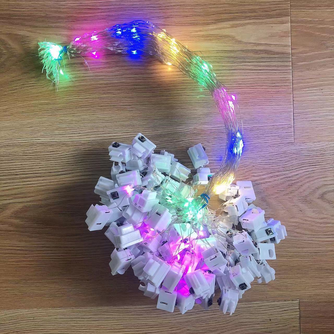 Buckle Bobo ball light string LDE luminous flash line with stars small lights decorative buckle stall night market flash