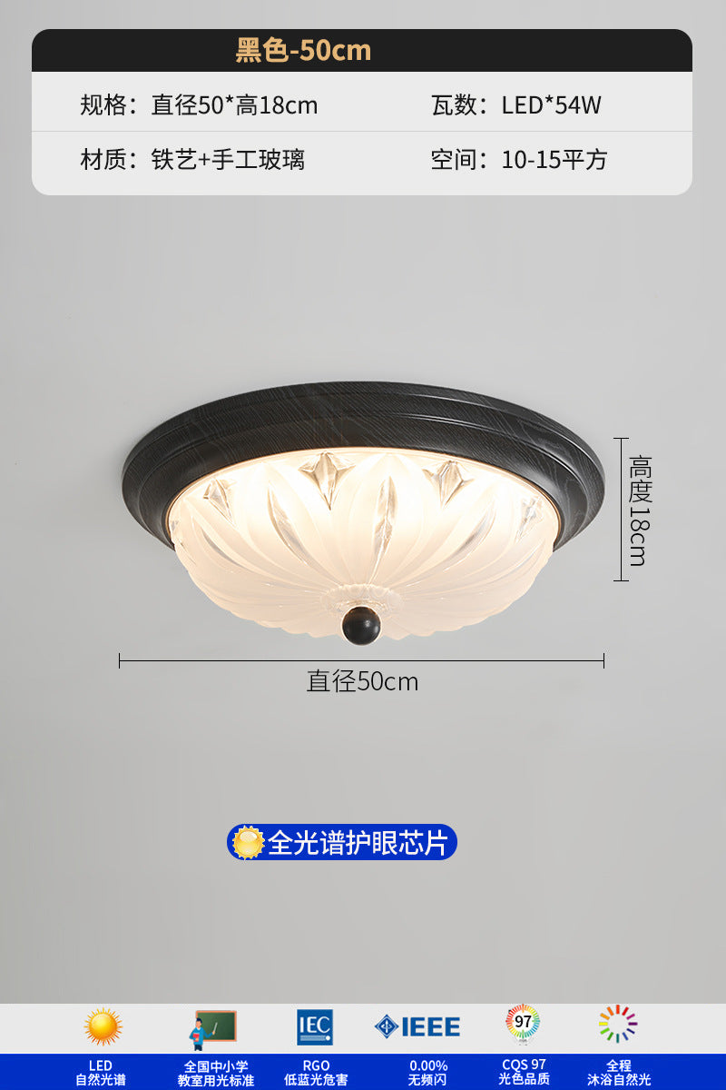 American rural ceiling light balcony aisle light entrance corridor entrance light simple pastoral wrought iron led ceiling light