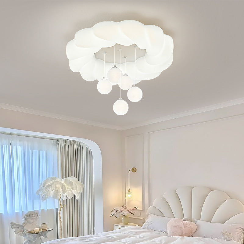 2025 New Cream Wind Modern Simple Cloud Bedroom Light Children's Room Master Bedroom Ceiling Light Zhongshan Lighting