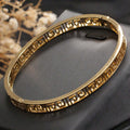 Great wall pattern stainless steel bracelet women's retro palace style ins niche design accessible luxury classy sense of design bracelet