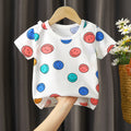 Kids' summer : pure cotton t-shirts for boys and girls - boys' tops, girls' crew neck short-sleeve tees, baby cartoon short-sleeves