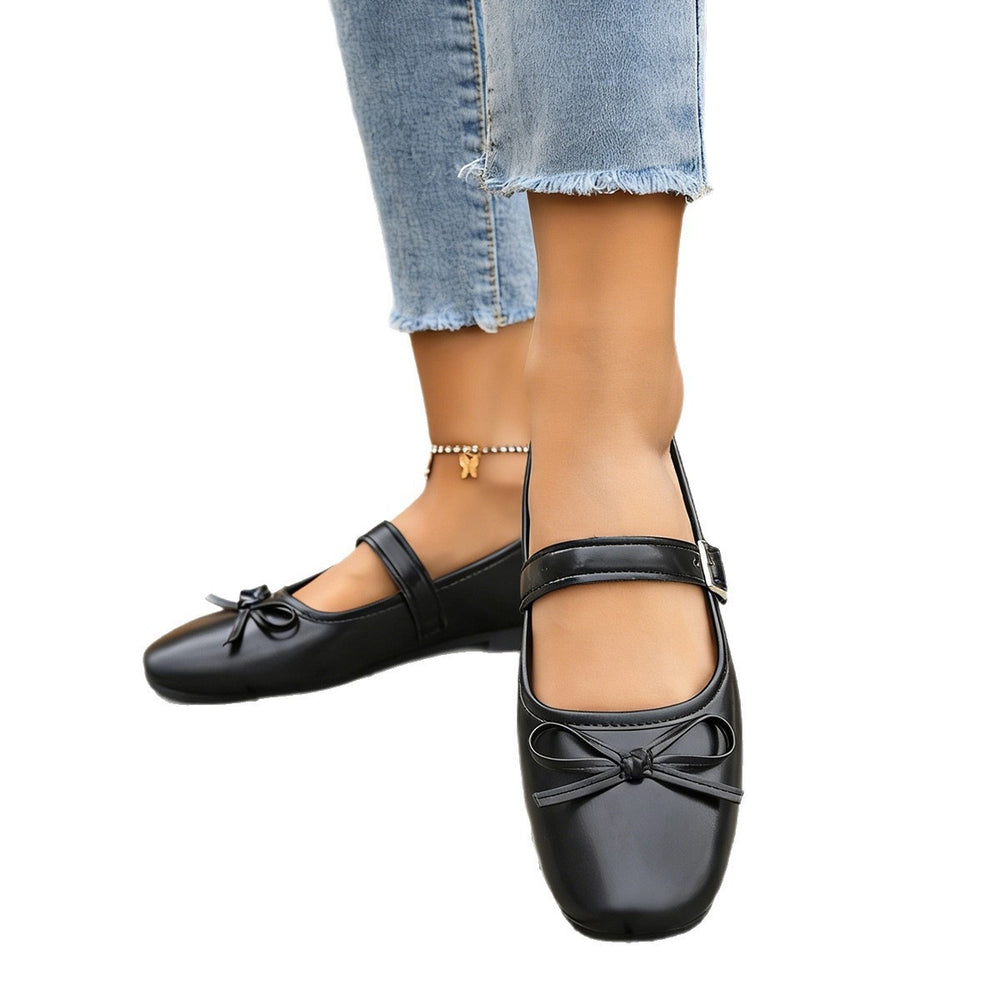 Women's export mary janes with bow detail - all-season style,  new collection, fairycore ballet flats