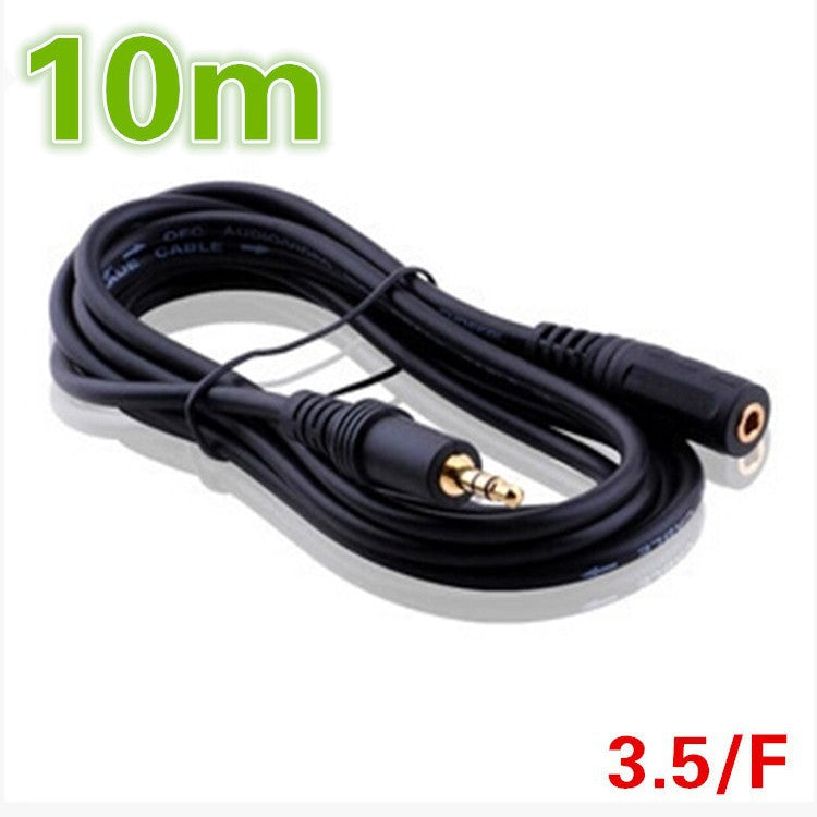 10m audio extension cable all copper 3.5mm male to female mobile phone computer headphone extension cable long with packaging