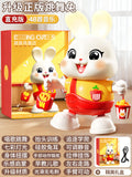 Electric little lucky rabbit baby toy - dancing, head-up training doll for infants 0-1 year old newborns