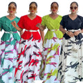 African cross-border women's spring/summer new fashion elegant african plus size maxi dress for  and