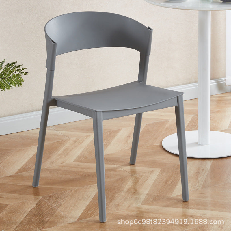 Danish designer chair - minimalist creative visitor chair for home, casual nordic dining chair, backrest chair for cafes and bubble tea shops