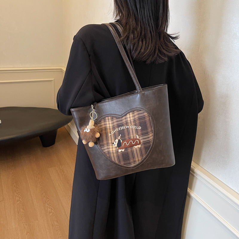 Retro large-capacity armpit bag autumn and winter women's bag 2025 new commuter tote bag fashion single shoulder double shoulder dual-purpose bag