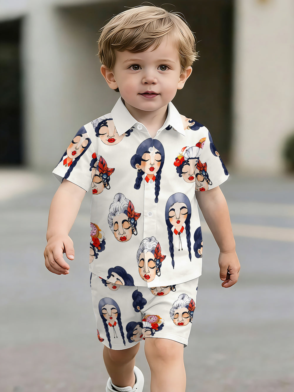 hot-selling children's short-sleeved shirt set, casual shirt set, summer simple stripes, dropshipping available