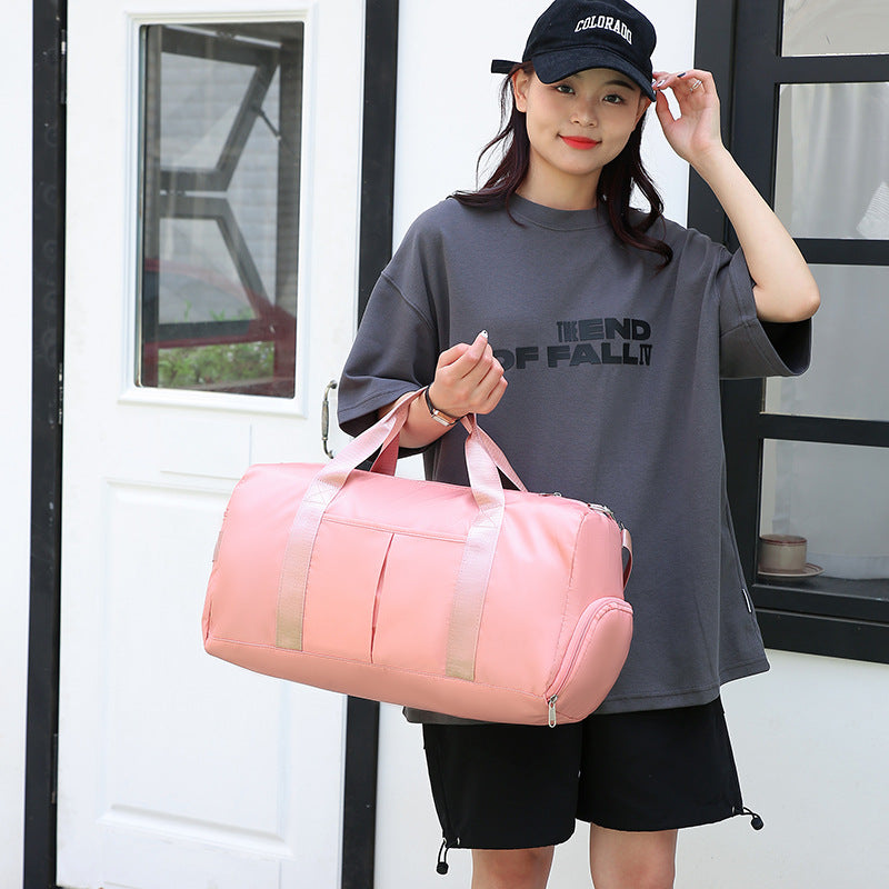 New wet and dry separation sports fitness bag fashionable and lightweight short-distance travel bag large-capacity portable duffel bag