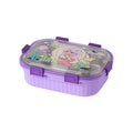 304 stainless steel divided lunch box, cartoon bento box, microwaveable, for office workers and students, includes utensils