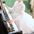 Girls' formal dress - birthday, spring/autumn, long sleeve - cross-border fashion, european & american style, elegant children's princess dress, long sleeve high-end piano performance dress