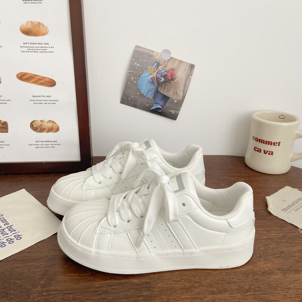 Niche style shell white shoes for women 2026 spring and summer new arrivalcutecasual sneakers trendy korean style easiest for match student sneakers