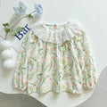 Girls' long-sleeved blouse with peter pan collar - new autumn  collection - korean style, stylish and chic, perfect for layering