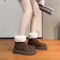Retro suede thick soleboots women's 2025winternew arrivalfleece-linedheattech snow boots birkenstock shoes cotton shoes short boots