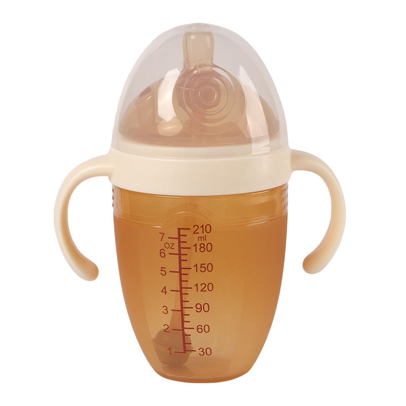 breast milk solid feeling all silicone feeding bottle nano silver weaning artifact baby anti-flatulence feeding bottle 210ml