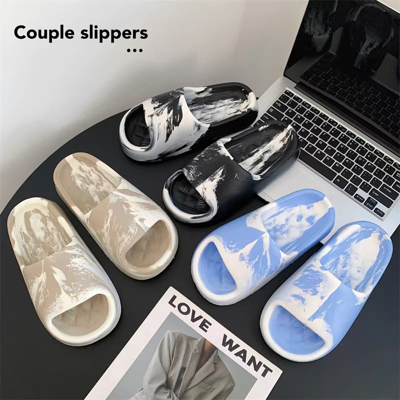 Best sellingeva high-looking, anti-slip, anti-odor home slippers for men and women, summerfor homecouple soft bottom one word