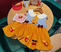 Girls' summer dress: new cute baby hamburger tank dress, korean style children's peter pan collar tulip princess dress