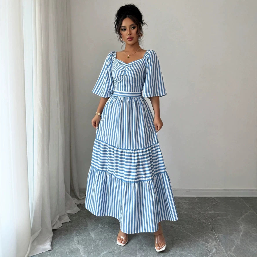 new women's striped dress for cross-border e-commerce on  (us & europe)