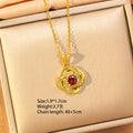 X8314-21 golden flower necklace