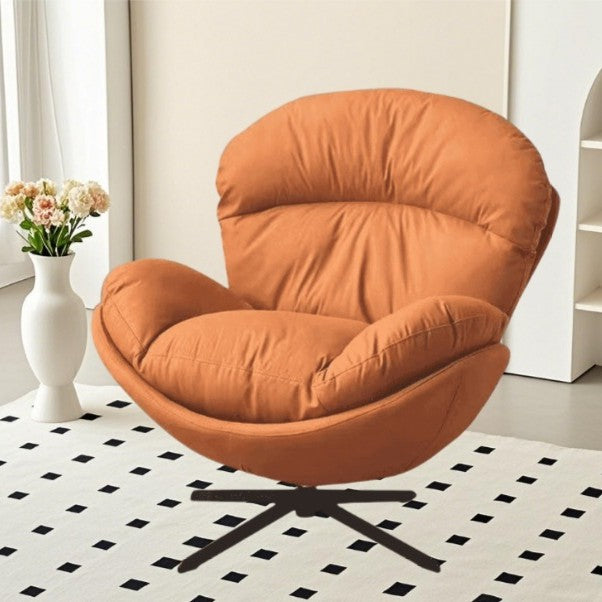 Modern minimalist single eggshell chair sofa - living room home lazy chair - designer retro casual swivel sofa chair