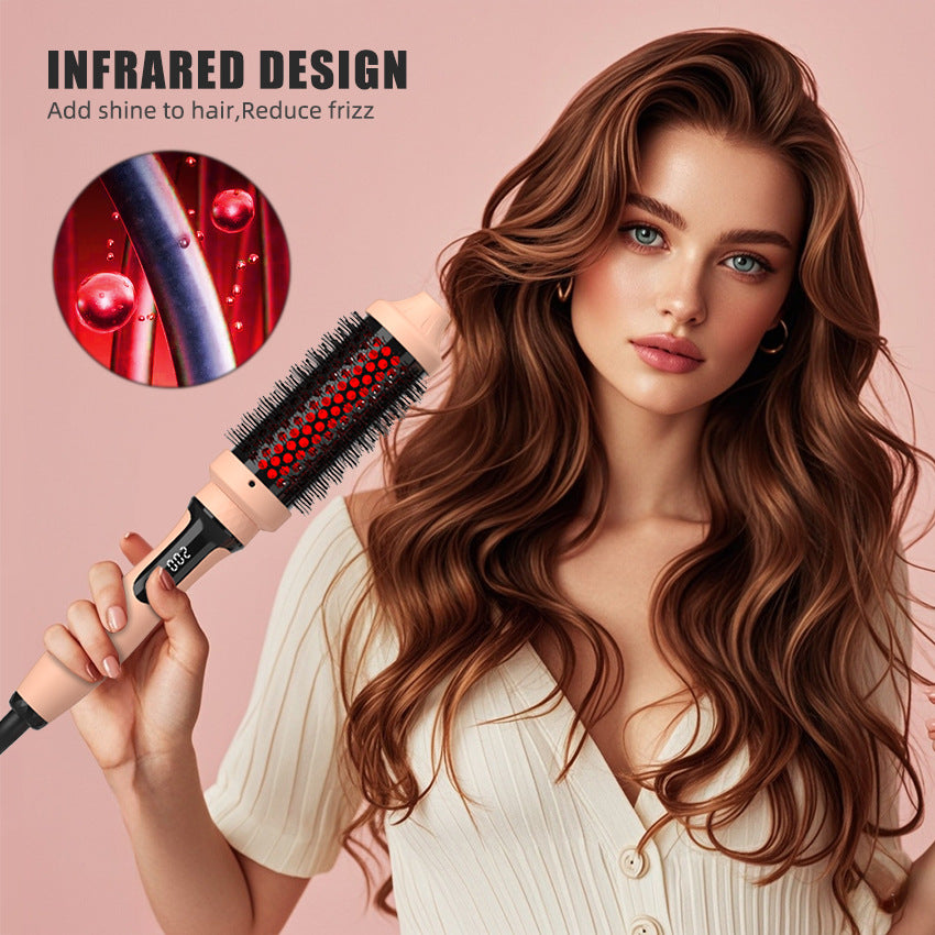 Cross-border curling iron 45mm multi-functional straight hair comb curling iron 2-in-1 straight roll dual-purpose infrared electric comb