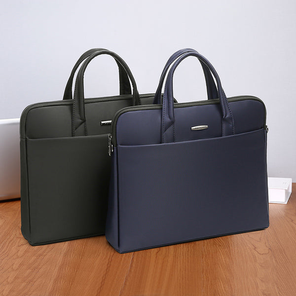Yiyunchen Men's Briefcase File Bag Handbag Briefcase Meeting Bag Business Commuter Printing with Water Cup Level