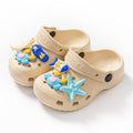 "cloud-like comfort: boys' and girls' cartoon clogs - thick-soled, non-slip, outdoor sandals for kids - new summer collection"