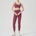 fashion yoga wear classy sense of movement pure color high elastic tight height strength sports suit fitness wear for women