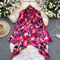 Korean style commute chic: skin-friendly, breathable printed shirt for women - new spring collection, long sleeve, loose fit, open front cardigan, stylish and trendy top