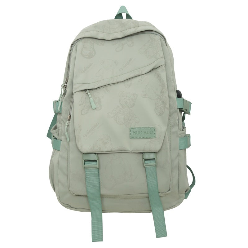 New fashionable youth campus high school student schoolbag, large-capacity backpack, female college student junior high school casual backpack