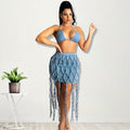 Amazon  hot selling women's skirt fashionnew arrivalhigh waistsexyexport woven belt denim skirt